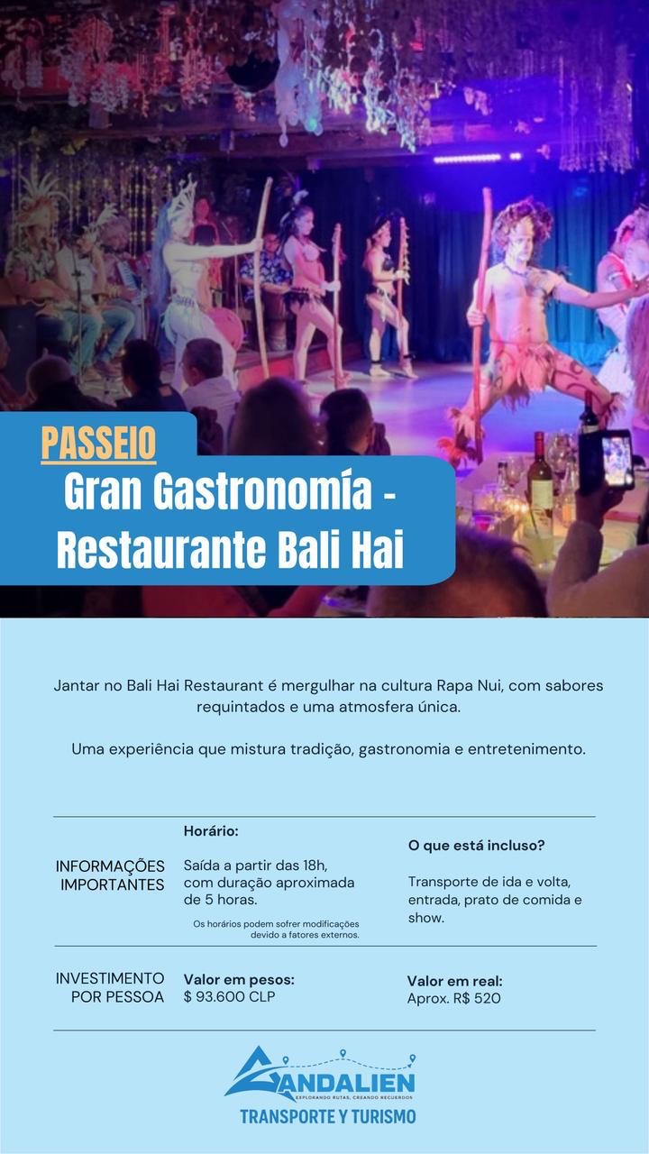 Espetáculo cultural no restaurante Bali Hai
