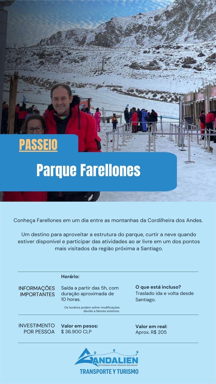 Visitantes no Parque Farellones